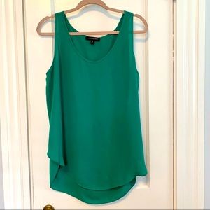 Green tank with layered back